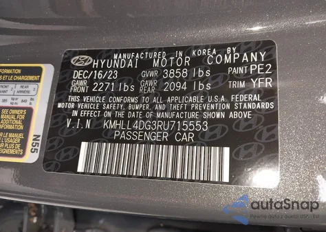 2024 Hyundai Elantra Se из США, поврежденный, VIN KMHLL4DG3RU715553